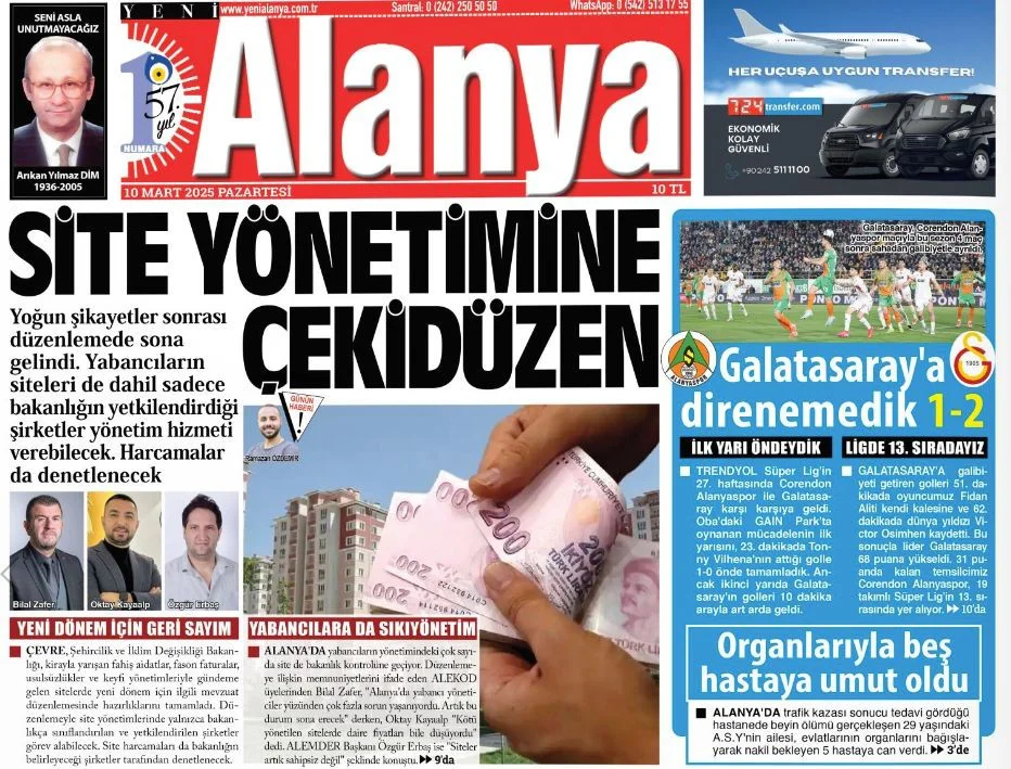 Site yönetimine çekidüzen verilecek..